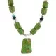 .925 Sterling Silver Certified Authentic Navajo Natural Turquoise Black Onyx Gaspeite Native American Necklace 750230-8