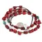 2 Strand .925 Sterling Silver Certified Authentic Navajo Natural Turquoise Coral Native American Necklace 750229