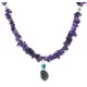 .925 Sterling Silver Certified Authentic Navajo Natural Turquoise Amethyst Native American Necklace 750232-1 .925 Sterling Silver Certified Authentic Navajo Natural Turquoise Amethyst Native American Necklace 750232-1