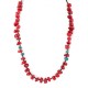 .925 Sterling Silver Certified Authentic Navajo Natural Turquoise Coral Native American Necklace 750232-4 .925 Sterling Silver Certified Authentic Navajo Natural Turquoise Coral Native American Necklace 750232-4