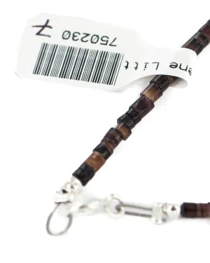 .925 Sterling Silver Certified Authentic Navajo White Howlite Gaspeite Hematite Native American Necklace 750230-7 .925 Sterling Silver Certified Authentic Navajo White Howlite Gaspeite Hematite Native American Necklace 750230-7