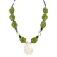 .925 Sterling Silver Certified Authentic Navajo White Howlite Gaspeite Hematite Native American Necklace 750230-7