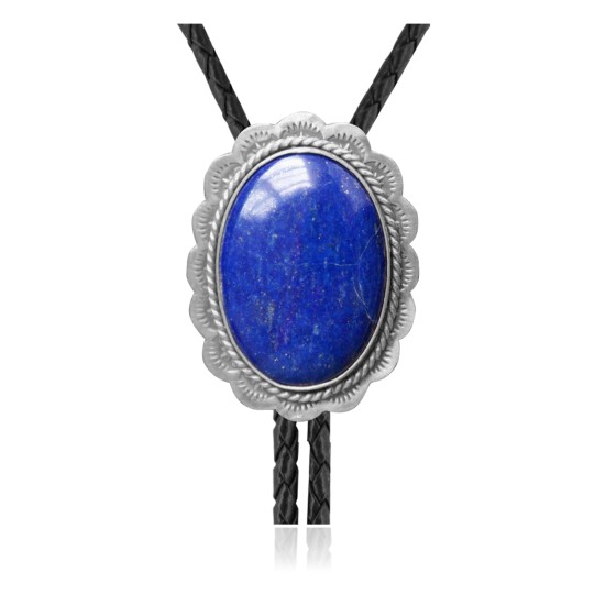 Sun .925 Sterling Silver Certified Authentic Handmade Navajo Native American Lapis Lazuli Bolo Tie 34209 Sun .925 Sterling Silver Certified Authentic Handmade Navajo Native American Lapis Lazuli Bolo Tie 34209