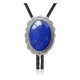 Sun .925 Sterling Silver Certified Authentic Handmade Navajo Native American Lapis Lazuli Bolo Tie 34209