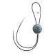 Maze .925 Sterling Silver Certified Authentic Handmade Navajo Native American Natural Turquoise Bolo Tie 34210