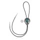 Feather .925 Sterling Silver Certified Authentic Handmade Navajo Native American Natural Turquoise Bolo Tie 34211
