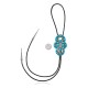 Handmade Certified Authentic Navajo .925 Sterling Silver Native American Natural Turquoise Bolo Tie 34213