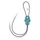 Handmade Certified Authentic Navajo .925 Sterling Silver Native American Natural Turquoise Bolo Tie 34213 Handmade Certified Authentic Navajo .925 Sterling Silver Native American Natural Turquoise Bolo Tie 34213