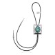 Handmade Certified Authentic Navajo .925 Sterling Silver Native American Natural Turquoise Bolo Tie 34215