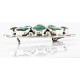 Certified Authentic Nuggets Navajo .925 Sterling Silver Natural Turquoise Native American Buckle 10527-1