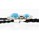 Handmade Certified Authentic Navajo .925 Sterling Silver Natural Turquoise Native American Bolo Tie  24382