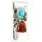 Handmade Certified Authentic Navajo Nickel and .925 Sterling Silver Natural Turquoise Coral Native American Money Clip 10525-5 Handmade Certified Authentic Navajo Nickel and .925 Sterling Silver Natural Turquoise Coral Native American Money Clip 10525-5