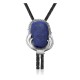 Handmade Certified Authentic Navajo .925 Sterling Silver Native American Lapis Bolo Tie 34219