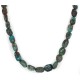 .925 Sterling Silver Certified Authentic Navajo Natural Spideweb Turquoise Native American Necklace 10225-101