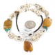 .925 Sterling Silver Certified Authentic Navajo White Howlite Agate Native American Necklace 750238-8