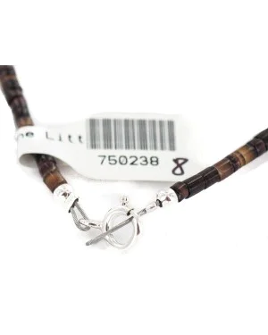 .925 Sterling Silver Certified Authentic Navajo White Howlite Agate Native American Necklace 750238-8 .925 Sterling Silver Certified Authentic Navajo White Howlite Agate Native American Necklace 750238-8