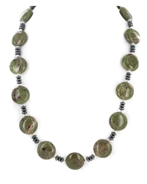 .925 Sterling Silver Certified Authentic Navajo Turquoise Bloodstone Hematite Native American Necklace 750240-2 .925 Sterling Silver Certified Authentic Navajo Turquoise Bloodstone Hematite Native American Necklace 750240-2