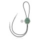 Flower .925 Sterling Silver Certified Authentic Handmade Navajo Native American Natural Turquoise Bolo Tie 34239
