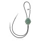 Flower .925 Sterling Silver Certified Authentic Handmade Navajo Native American Natural Turquoise Bolo Tie 34239