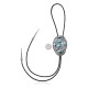Snake .925 Sterling Silver Certified Authentic Handmade Navajo Native American Natural Turquoise Bolo Tie 34241
