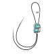 Feather .925 Sterling Silver Certified Authentic Handmade Navajo Native American Natural Turquoise Bolo Tie 34242