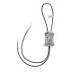 Feather .925 Sterling Silver Certified Authentic Handmade Navajo Native American Natural Turquoise Coral Bolo Tie 34245