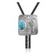 Handmade Certified Authentic Navajo .925 Sterling Silver Native American Natural Turquoise Bolo Tie 34248 Handmade Certified Authentic Navajo .925 Sterling Silver Native American Natural Turquoise Bolo Tie 34248