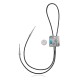 Handmade Certified Authentic Navajo .925 Sterling Silver Native American Natural Turquoise Bolo Tie 34248 Handmade Certified Authentic Navajo .925 Sterling Silver Native American Natural Turquoise Bolo Tie 34248