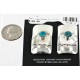 Handmade Certified Authentic Navajo .925 Sterling Silver Natural Turquoise Stud Native American Earrings 17139-3