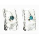 Handmade Certified Authentic Navajo .925 Sterling Silver Natural Turquoise Stud Native American Earrings 17139-4