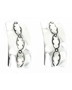 Handmade Certified Authentic Navajo .925 Sterling Silver Stud Native American Earrings 17136-1