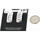 Handmade Feather Certified Authentic Navajo .925 Sterling Silver Stud Native American Earrings 17136-4