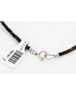 Inlaid Certified Authentic Navajo .925 Sterling Silver Turquoise Coral Jasper Hematite Native American Necklace 750181-1 Inlaid Certified Authentic Navajo .925 Sterling Silver Turquoise Coral Jasper Hematite Native American Necklace 750181-1