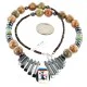 Inlaid Certified Authentic Navajo .925 Sterling Silver Turquoise Jasper Hematite Native American Necklace 750181-2 Inlaid Certified Authentic Navajo .925 Sterling Silver Turquoise Jasper Hematite Native American Necklace 750181-2