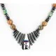 Inlaid Certified Authentic Navajo .925 Sterling Silver Turquoise Jasper Hematite Native American Necklace 750181-2 Inlaid Certified Authentic Navajo .925 Sterling Silver Turquoise Jasper Hematite Native American Necklace 750181-2