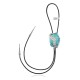 Feather .925 Sterling Silver Certified Authentic Handmade Navajo Native American Natural Turquoise Bolo Tie 34252