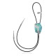 Feather .925 Sterling Silver Certified Authentic Handmade Navajo Native American Natural Turquoise Bolo Tie 34252