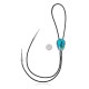 Handmade Certified Authentic Navajo .925 Sterling Silver Native American Natural Turquoise Bolo Tie 34257 Handmade Certified Authentic Navajo .925 Sterling Silver Native American Natural Turquoise Bolo Tie 34257
