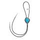 Maze .925 Sterling Silver Certified Authentic Handmade Navajo Native American Natural Turquoise Bolo Tie 34258