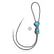 Handmade Certified Authentic Navajo .925 Sterling Silver Native American Natural Turquoise Bolo Tie 34260