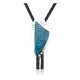 Handmade Certified Authentic Navajo .925 Sterling Silver Native American Natural Turquoise Bolo Tie 34264