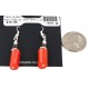 .925 Sterling Silver Hooks Certified Authentic Navajo Natural Tigers Eye Coral Native American Dangle Earrings 18294-7