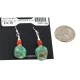 .925 Sterling Silver Hooks Certified Authentic Navajo Natural Turquoise Coral Native American Dangle Earrings 18294-10