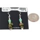 .925 Sterling Silver Hooks Certified Authentic Navajo Natural Turquoise Green Jasper Native American Dangle Earrings 18294-9 All Products NB160528194808 18294-9 (by LomaSiiva)