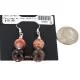 .925 Sterling Silver Hooks Certified Authentic Navajo Natural Carnelian Native American Dangle Earrings 18294-3