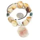 .925 Sterling Silver Certified Authentic Navajo Natural Turquoise Agate Jasper Native American Necklace 750246-1