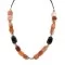.925 Sterling Silver Certified Authentic Navajo Natural Carnelian Black Onyx Native American Necklace 750247 .925 Sterling Silver Certified Authentic Navajo Natural Carnelian Black Onyx Native American Necklace 750247