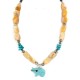 .925 Sterling Silver Certified Authentic Navajo Natural Turquoise Agate Native American Necklace 750245