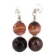 .925 Sterling Silver Hooks Certified Authentic Navajo Natural Carnelian Native American Dangle Earrings 18294-3
