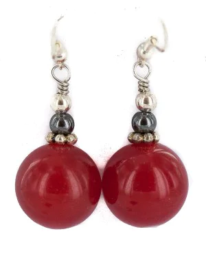 .925 Sterling Silver Hooks Certified Authentic Navajo Natural Red Agate Native American Dangle Earrings 18294-23 .925 Sterling Silver Hooks Certified Authentic Navajo Natural Red Agate Native American Dangle Earrings 18294-23